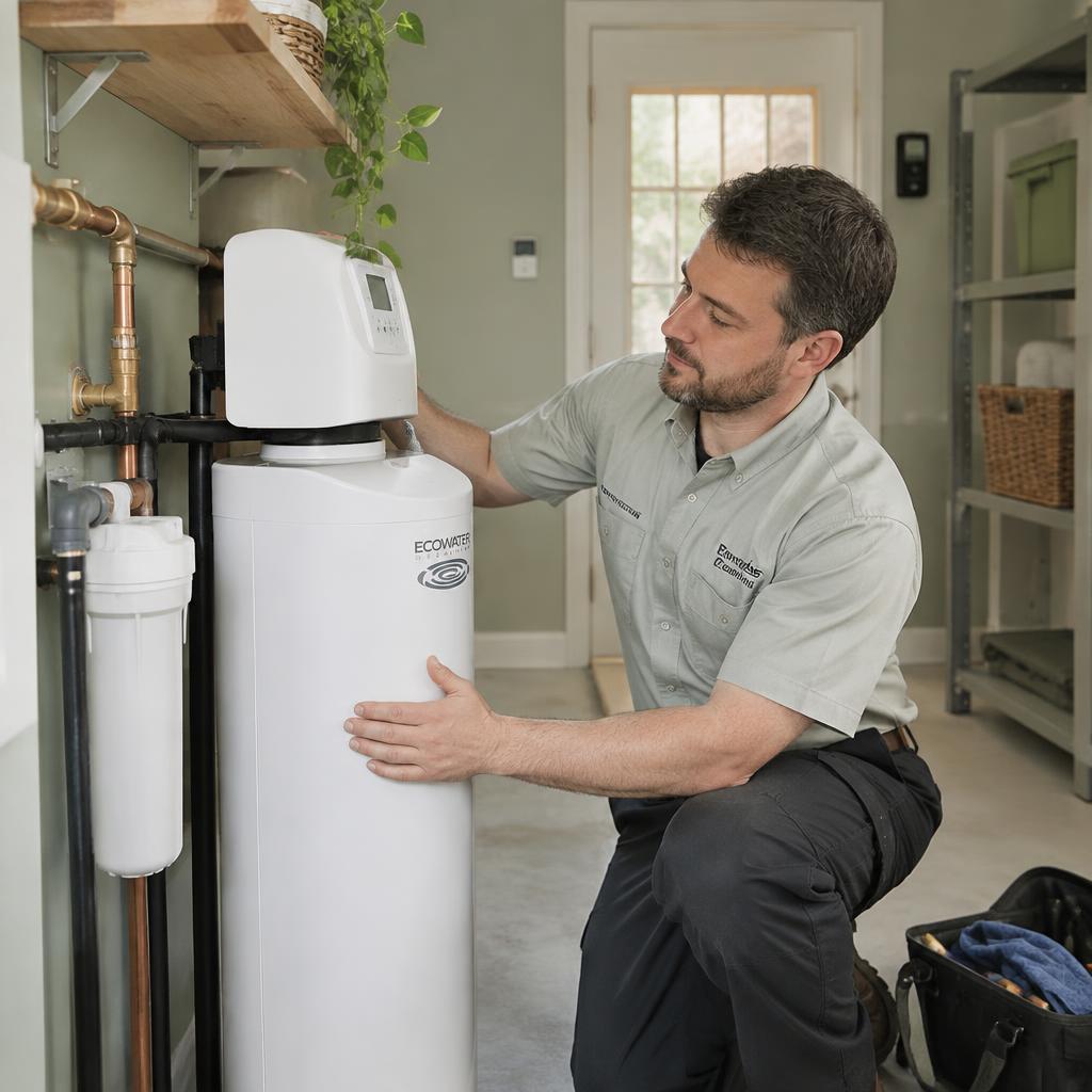 Local licensed plumber installing a water system